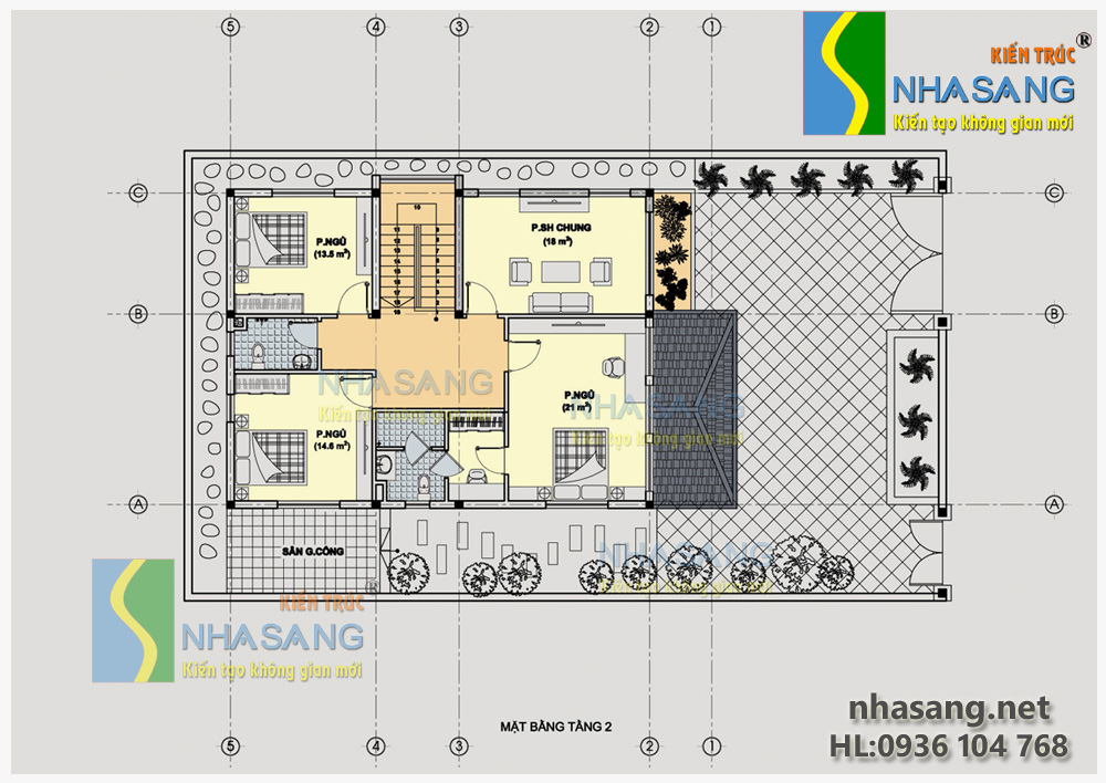 mẫu thiết kế nhà biệt thự kiểu pháp đẹp 2-3 tầng